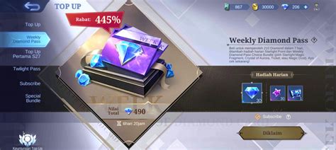 top up weekly diamond pass ml big bonus yuk main segera tukarkan poinmu topik top up image 1