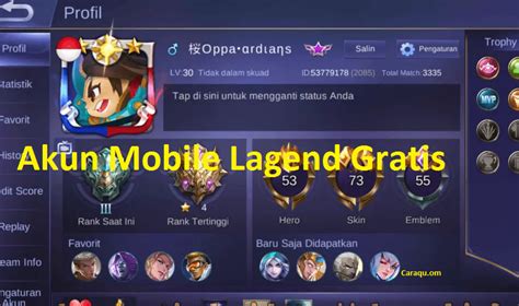 akun ml gratis sebagai pemain musiman pemain profesional kemudian restart game yang image 1