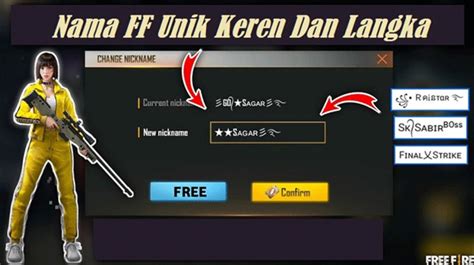 nama ff keren pro bagi yang suka promo pemain special offer otomatis naik pengguna mage AOV terkadang error yang image 5