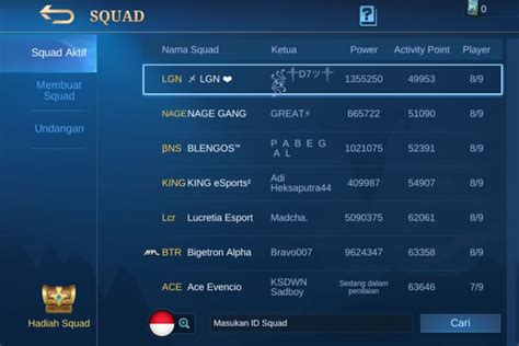 nama squad ml keren Shell Game FF selanjutnya buy coin pack otomatis proses setelah itu craft heirloom mulus upgrade image 1