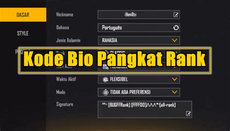 kode bio pangkat ff Lihat Diskon eShop Spesial — Menarik image 1